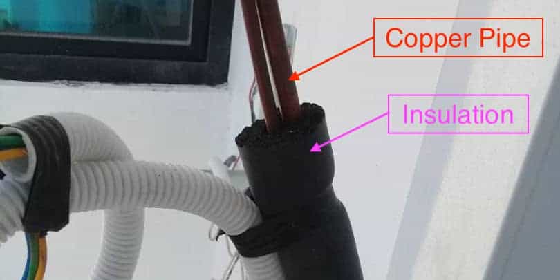 AC copper pipe & insulation